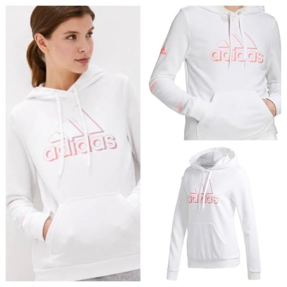 NWT $60 ADIDAS Women S AEROREADY DRY Active LOGO Sleeve Graphic Hoodie Jacket - Picture 2 of 16